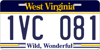WV license plate 1VC081