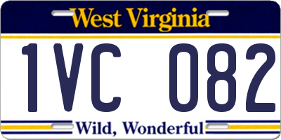 WV license plate 1VC082