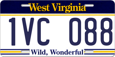 WV license plate 1VC088