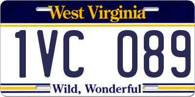 WV license plate 1VC089