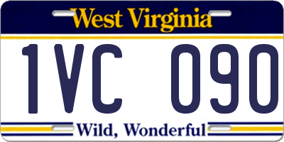 WV license plate 1VC090