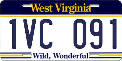WV license plate 1VC091