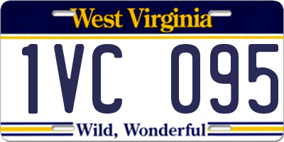 WV license plate 1VC095