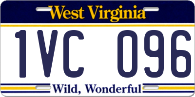WV license plate 1VC096