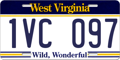 WV license plate 1VC097