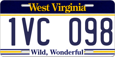 WV license plate 1VC098