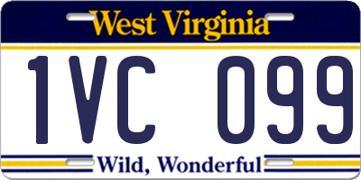 WV license plate 1VC099