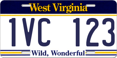 WV license plate 1VC123