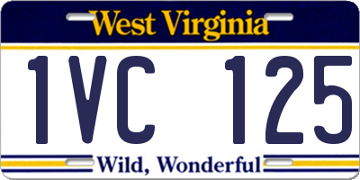 WV license plate 1VC125