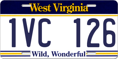 WV license plate 1VC126