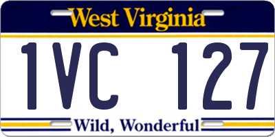 WV license plate 1VC127
