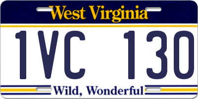 WV license plate 1VC130