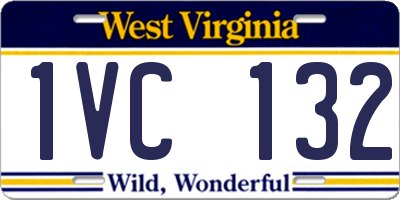 WV license plate 1VC132