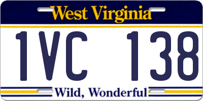 WV license plate 1VC138