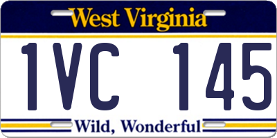 WV license plate 1VC145