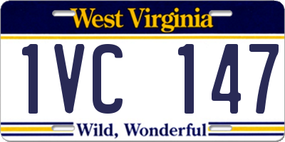 WV license plate 1VC147