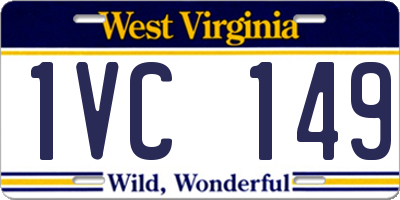 WV license plate 1VC149