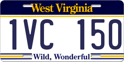 WV license plate 1VC150