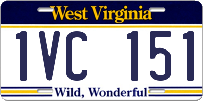 WV license plate 1VC151
