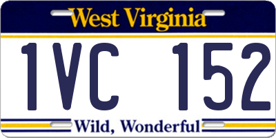 WV license plate 1VC152