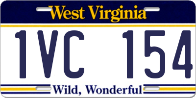 WV license plate 1VC154