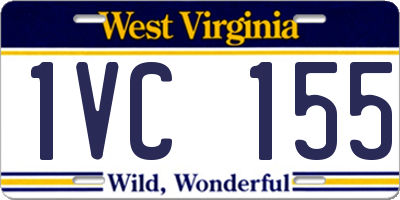 WV license plate 1VC155