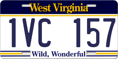WV license plate 1VC157