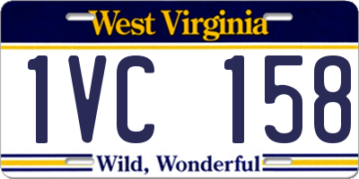 WV license plate 1VC158