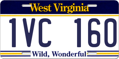 WV license plate 1VC160