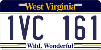 WV license plate 1VC161