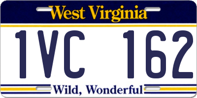 WV license plate 1VC162
