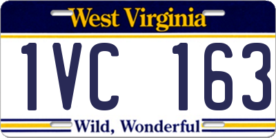 WV license plate 1VC163