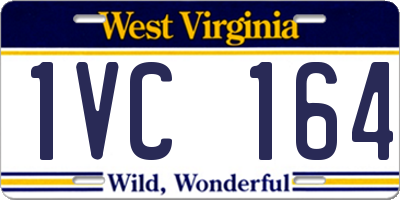 WV license plate 1VC164