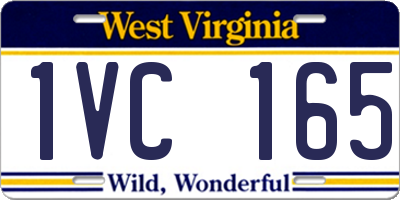 WV license plate 1VC165