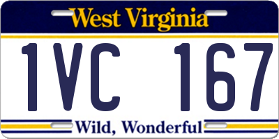WV license plate 1VC167
