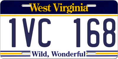 WV license plate 1VC168