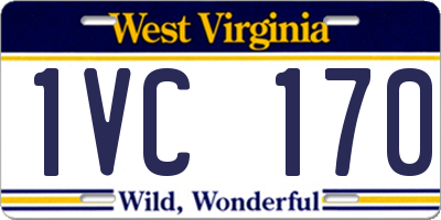 WV license plate 1VC170