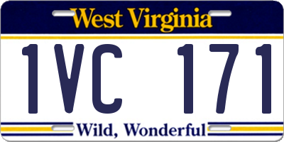 WV license plate 1VC171