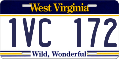 WV license plate 1VC172