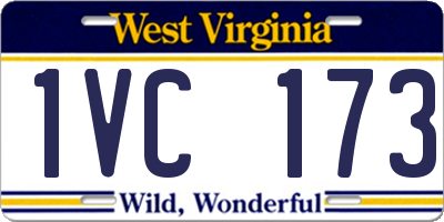 WV license plate 1VC173