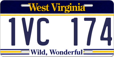 WV license plate 1VC174