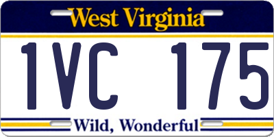 WV license plate 1VC175
