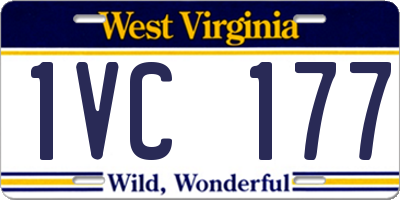 WV license plate 1VC177