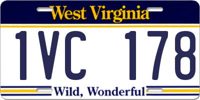 WV license plate 1VC178