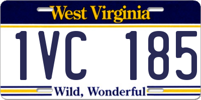 WV license plate 1VC185