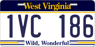 WV license plate 1VC186