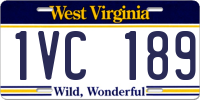 WV license plate 1VC189
