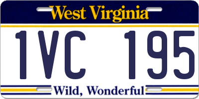 WV license plate 1VC195