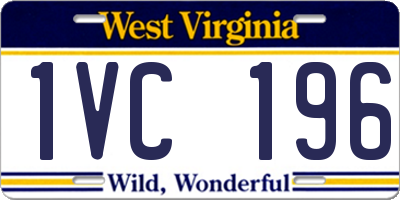 WV license plate 1VC196
