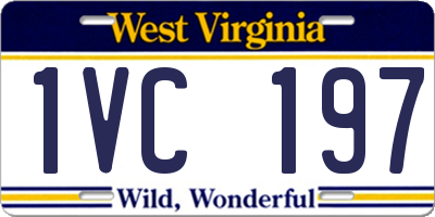 WV license plate 1VC197